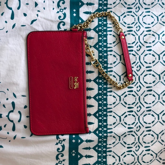 Coach hot pink wrist wallet - Picture 1 of 6